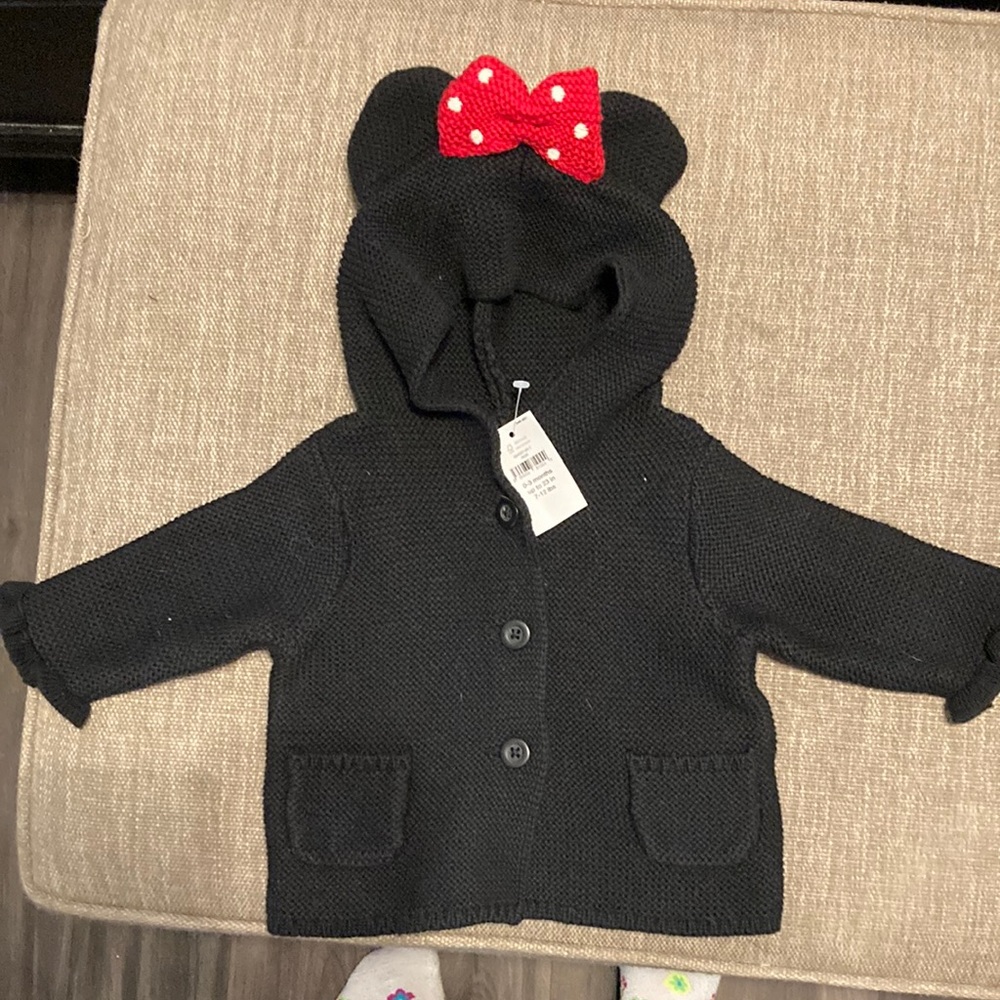 NWT Minnie Mouse Sweater 0-3mo